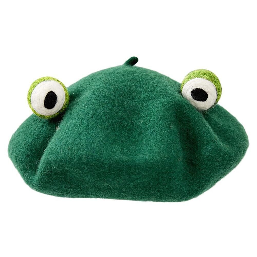 2844 Women Frog Eye Beret Wool French Beanie Hat Artist Painter Hats Costume